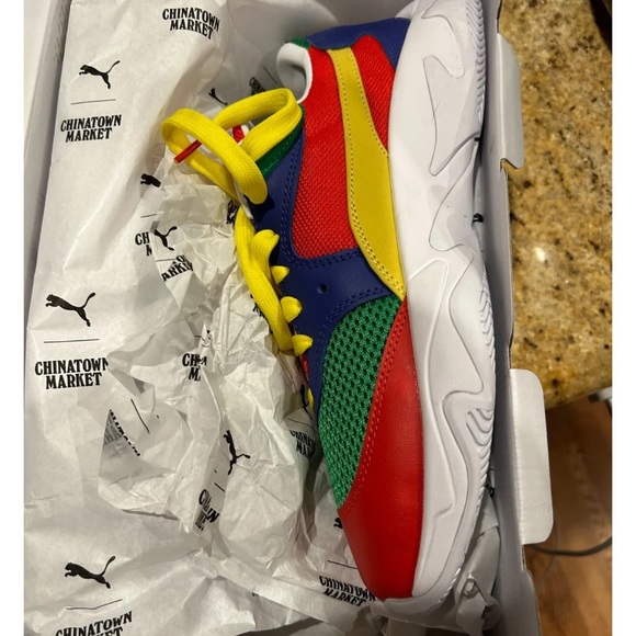 PUMA Storm x Chinatown Market Risk Red Fern Green Size 8 - Picture 2 of 3